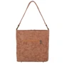 Жіноча сумка-мішок Laskara темно-коричнева (LK10204-2-choco-camel): Застібка Блискавка