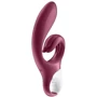 Вибратор-кролик Satisfyer Love Me Red, гибкий, отросток с тройным кончиком