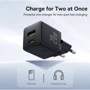 Зарядное устройство Baseus Wall Charger Palm USB-C+USB 20W with USB-C Cable Black (P10111608113-01) фото 10
