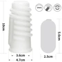 Насадка на член LoveToy Vibrating Spiral Knights Ring White