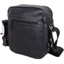 Мужская сумка через плечо Borsa Leather черная (105262-black): Материал Натуральная кожа