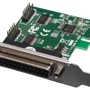 Frime PCI-E x1 to RS232+LPT (2 порта RS232 + 1порт LPT), ASIX AX99100 (ECF-PCIto2S1PAX99100.LP): Разъемы LPT, COM
