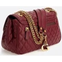 Женская сумка через плечо GUESS MAILA CONVERTIBLE XBODY FLAP бордовая (HWQB8661210-MER): Фактура Стеганая, Матовая