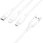 Кабель Borofone USB Cable to Micro USB/Lightning/Type-C 1m White (BX71): Длина 1 м