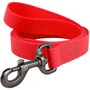 Поводок WAUDOG Waterproof, светящийся 25 мм 183 см красный (27223)