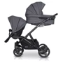 Коляска для двойни EasyGo 2 of Us 9023-EG2U-14, grafit, графит: Количество блоков 2