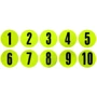 Набор плоских фишек с цифрами Meta Flat Number Marker Set of 10 салатовый, черный Уни 12,5 см (2002005004)