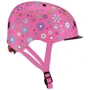 Шлем защитный детский GLOBBER, Цветы розовый, с фонариком, 48-53см (XS/S) (507-110)