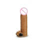 Насадка с вибрацией LoveToy Add 1.5" Vibrating Silicone Extender, Brown