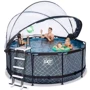 Бассейн EXIT Toys с куполом камень 360х122 см песочный фильтр (30.47.12.00)