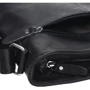 Мужская сумка планшет Borsa Leather черная (k15003-2-black): Фактура Матовая, Зернистая