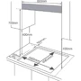 Варочная поверхность Midea MG696TGI: Размеры для встраивания 5.4x56x49 см