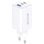 Зарядное устройство Proove Wall Charger 2xUSB-C+USB Pocket GaN 65W White (WCPG65121202)