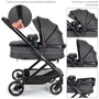 Коляска-трансформер Bambi M 3895-11 Серая: Ширина шасси 60.5 см