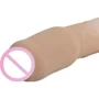 Насадка для увеличения члена CyberSkin 3" Xtra Thick Uncut Penis Extension, + 7,5 см, телесный