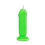 Свеча LOVE FLAME - Dildo S Green Fluor, CPS04-GREEN
