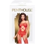 Бодистокинг с вырезом на животике Penthouse - Hot Nightfall Red XL