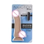 Изогнутый фаллоимитатор на присоске ADDICTION — BRAD 7,5" Dildo With Balls, Beige