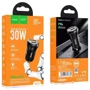 Зарядное устройство Hoco Car Charger USB+USB-C NZ5 PD+QC 5A 30W Black: Количество USB-портов 2