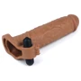 Насадка на член LoveToy Pleasure X-Tender Vibrating Penis Sleeve Add 2" Brown