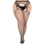 Колготки Leg Avenue Stokings with O-ring Attached Garter Belt Black 1X/2X