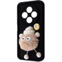 Чохол для телефона Mobile Case Pretty Things Black/Fluffy White для Xiaomi Redmi 14C 4G / A4 / Poco C75 4G