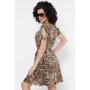 Платье FashionUp PL-1766B 42 коричневое повседневное до середины бедра: Состав Полиэстер, Шелк, Эластан