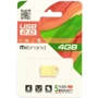USB-флешка Mibrand 4GB Hawk Gold USB 2.0 (MI2.0/HA4M1G): Стандарт USB USB 2.0