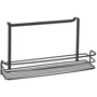 Полка подвесная Metaltex 34x11x17 см черная покрытие Touch-Therm Origin Lava (401103)
