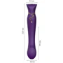 Вибратор с подогревом ZALO Queen Twilight Purple, пульсирующая жемчужина, кристалл Swarovski