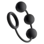 Анальные шарики Tom of Finland Silicone Cock Ring with 3 Weighted Balls