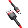 Кабель Baseus USB Cable to USB-C Cafule 2A 2m Red (CATKLF-C09) фото 3