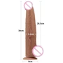 Фаллоимитатор LoveToy Sliding-Skin Dual Layer Dong 13.5" Brown
