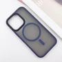 Чехол для iPhone Mobile Case TPU+PC Metal Buttons with MagSafe Blue for iPhone 16 Pro Max: Тип чехла накладка на заднюю часть