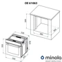 Духова шафа електрична Minola OE 61063 BL: Функція СВЧ немає