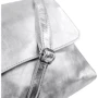 Женская сумка почтальонка TuNoNа серебристая (SK2472-silver): Фактура Глянцевая, Гладкая