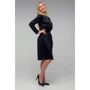 Платье FLFashion Манго СПМ2612 52 черное повседневное до середины бедра: Длина рукава Длинный
