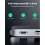 Адаптер Ugreen Adapter CM251 Dual USB-C to 3xUSB3.0+HDMI+USB-C Space Gray (60559): Додаткові роз'єми USB-C, HDMI, USB OTG