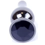 Анальная пробка с кристаллом BOSS of TOYS Boss Series - Jewellery Dark Silver BUTT PLUG Black, BS6400056