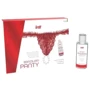 Трусики с жемчужным кольцом и клубничным лубрикантом Intt Brazilian Panty Red