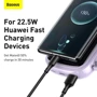 Зовнішній акумулятор Baseus Power Bank 20000mAh з USB-C Cable Q Pow Display 22.5W Purple (PPQD-I05) фото 11