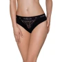 Трусики с широкой резинкой и кружевом Passion PS001 PANTIES XL, black