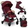 Прогулочная коляска Lionelo Julie Black/Burgundy: Материал колес полиуретан
