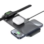 Зарядное устройство Hoco Wireless Charger CQ5 Step 3in1 Black for iPhone 16 I 15 I 14 I 13 I 12 series, Apple Watch and Apple AirPods: Количество USB-портов нет