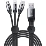 Кабель Baseus USB Cable to Lightning/microUSB/USB-C Car Co-Sharing 3.5A 1m Black (CAMLT-FX01)