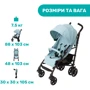 Прогулочная коляска Chicco Lite Way 4 Stroller (79892.13): Ширина шасси 50 см