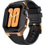 Аксессуар для Watch Fluororuuber with Stainless Stell Case Black/Gold (FLS181117) for Apple Watch 44/45/49mm Ultra