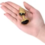 Анальная пробка с кристаллом Metal By Toyfa Gold anal plug Tourmaline