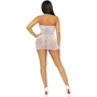 Мини-платье со стразами Leg Avenue OS White