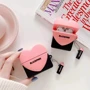 Чехол для наушников TPU Case Logo series Black pink for Apple AirPods: Материал Термопластичный полиуретан